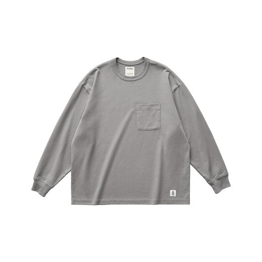 吃茶去chichaqu重磅长袖基础口袋T恤 商品图1