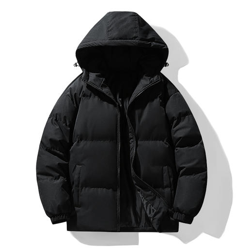 【新款DSK】大依优型大码连帽棉服保暖棉衣加厚加肥加大上衣男士外套胖子潮款 商品图1