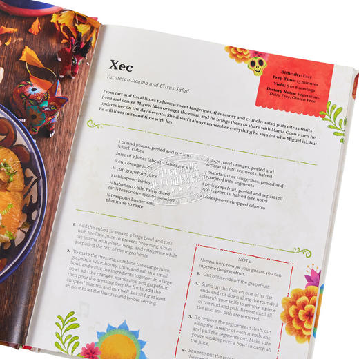 【中商原版】寻梦环游记官方食谱 Coco The Official Cookbook 英文原版 Gino Garcia 传统的墨西哥美食 巧克力饼 玉米面饼 商品图2