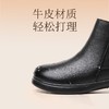 信诺真皮切尔西靴2023新款冬季加绒女靴子中年妈妈短靴软底烟筒靴23M868-7D 商品缩略图0