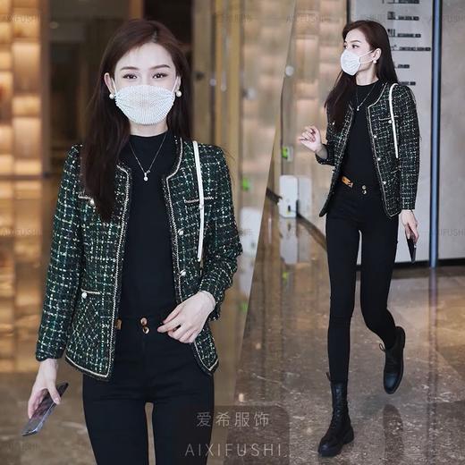 春秋新款小香风外套女大码时尚妈妈装洋气显瘦减龄毛呢外套女JZ- ncwCzwNQ 商品图2