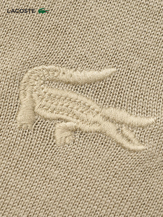 【海南专供价】Lacoste法国鳄鱼女装藏蓝色修身圆领毛衣羊毛衫针织开衫AF1020-98 商品图3