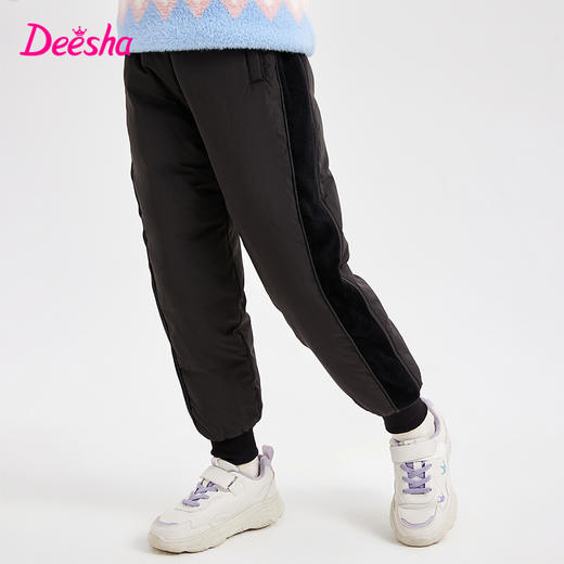 笛莎Deesha2023冬季新款童装时尚拼接女童羽绒裤 商品图1