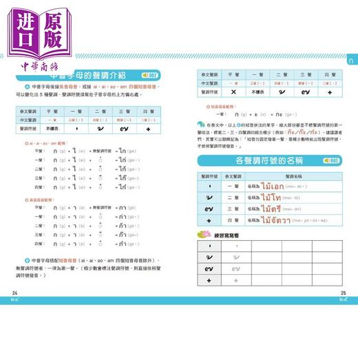 【中商原版】泰文字母听说写 25K 把泰语老师带回家 31堂课看懂泰文说泰语 附子音表海报＋老师讲解MP3音档连结 港台原版 外语 商品图3