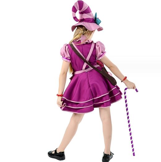【服装鞋包】万圣节女童服装cosplay游戏角色服装糖果女巫 化妆舞会紫色连衣裙 商品图2