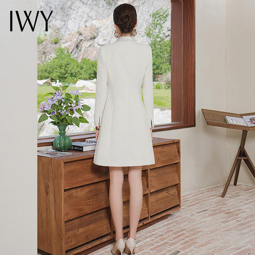 IWY/法式小香风连衣裙女秋冬高端轻奢长袖职业裙小个子通勤正装Q980 商品图4