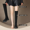ZHR2022年秋冬季新款简约圆头显瘦气质百搭休闲不对称擦色长筒靴 商品缩略图9