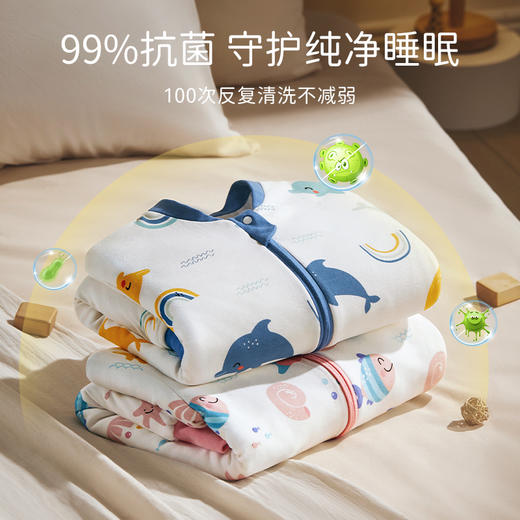 贝肽斯【肽绵】婴儿睡袋春秋冬款恒温纯棉宝宝防踢被分腿儿童睡袋 商品图3