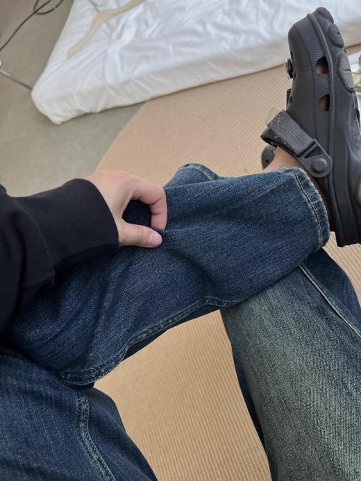 老米优品🎈大爱神裤！媲美专G品质《3D立体切割设计🍂复古做旧水洗窄版直筒牛仔裤》微拖地，复古，显瘦好版型！ K231008B 商品图10