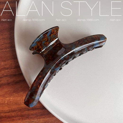 ALBB-韩国france法式醋酸弧形发抓大号抓夹盘发夹鲨鱼夹子女 商品图8