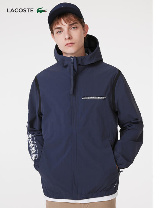 Lacoste法国鳄鱼男装新款时尚潮流拉链连帽夹克外套BH0120-10 商品图2