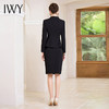 IWY/名媛黑色方领西装两件套女秋冬法式职业裙装面试正装工作服CS1860 商品缩略图4