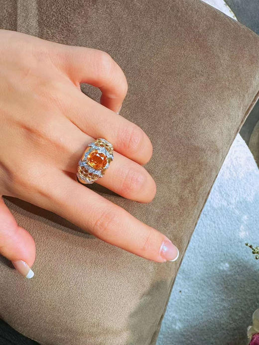 「甜蜜风暴」芬达石钻石戒指 2.13克拉芬达石 商品图2