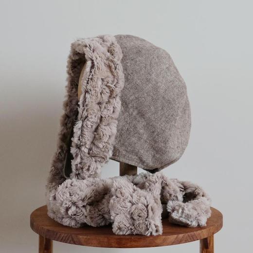 Kreuzzz 23AW 亚麻色Nausicaa毛绒飞行员帽 商品图13