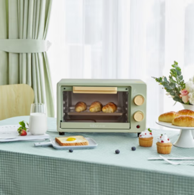 小熊（Bear）电烤箱迷你烤箱多用10L家用容量独立控温控时 DKX-F10E1  淘气