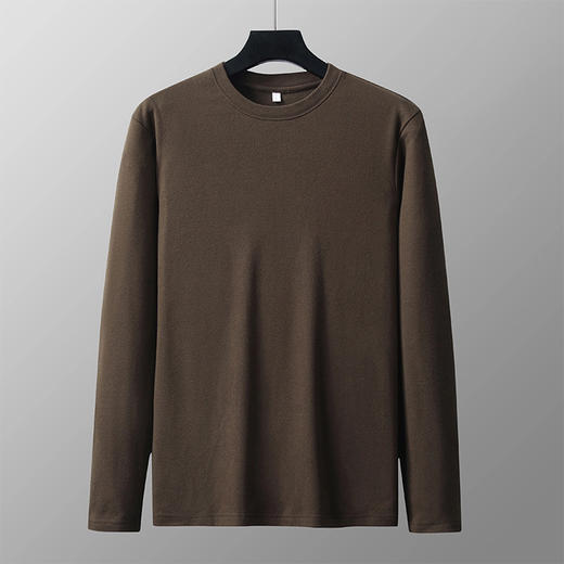 【圈】【新款DSK】大依优型大码加绒圆领长袖T恤德绒保暖男装加肥加大体恤大号上衣胖子打底 商品图2