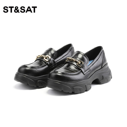 星期六竹节扣厚底乐福鞋SS31111220 商品图4