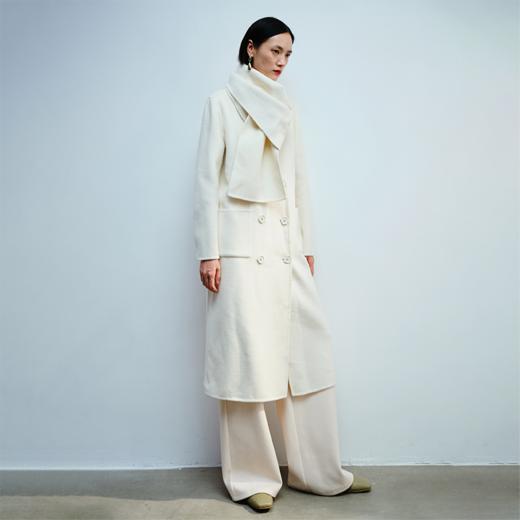 LIYIHAN 围巾式双面呢大衣 Y234D11702 商品图4