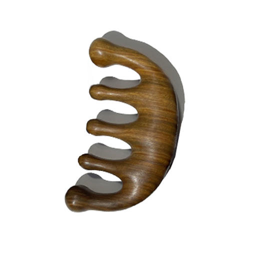 【赵露思同款❗️金丝檀木梳子】木质制作 按摩更加舒服 随身携带 小巧可爱；梳齿圆润 不伤头皮，打磨光滑 手感光滑。 经络梳按摩梳子手指按摩器五指养生头疗梳男女海豚按摩梳中老年父亲节礼物新年礼盒年货礼盒 商品图7