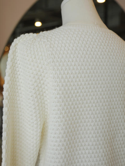 MAISON COVET 纯山羊绒珍珠设计白色上衣 商品图14
