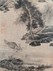 【定制书画】（元）吴镇《渔父图》绢本立轴 馆藏书画高仿复制艺术品（付款后28天内发货） 商品缩略图0