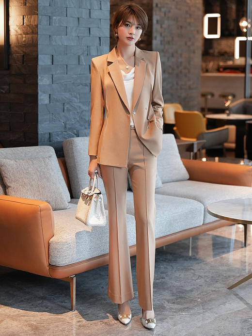 新款高级感气质通勤商务职场正装西服两件套 商品图0
