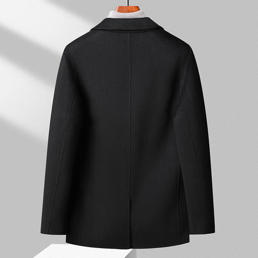 【80%羊毛】【新款DAB】大依优型大码绵羊毛双面呢短款毛呢大衣保暖外套上衣男士绅士胖子休闲商务 商品图2