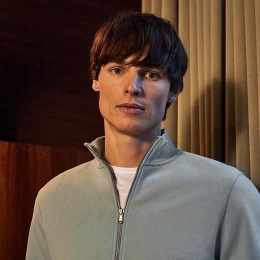 SUNSPEL男士经典款全棉半高领半拉链长袖休闲运动卫衣 商品图0