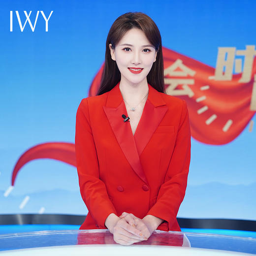 IWY/洋气大红色西服西装套装女秋冬季年会主持人正装气质工装C0875+P0865 商品图3