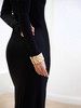 CG｜silk Jersey turtleneck MAXI Dress 真丝高领长袖针织连衣裙［ 黑 ] 商品缩略图2