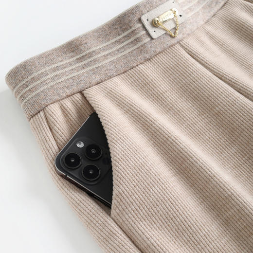 MYX-XS-6066-Y加绒保暖裤2023年新款高腰直筒裤宽松休闲长裤子 商品图3