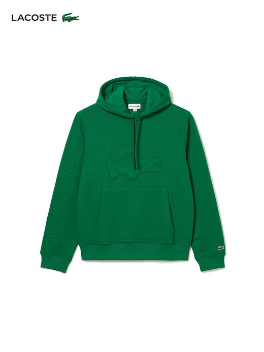 Lacoste法国鳄鱼男装新款时尚logo图案宽松连帽卫衣SH2105-10 商品图1
