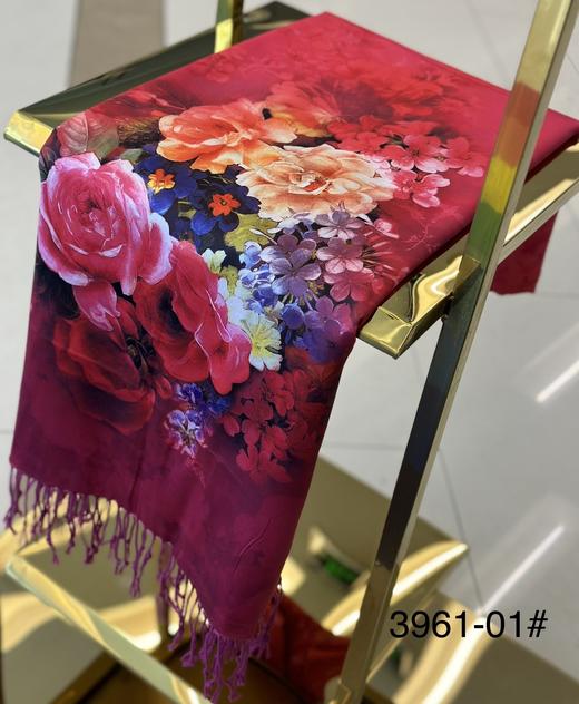 优品堂【春花秋月】双面双色披肩围巾两用 商品图0