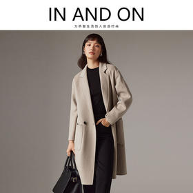 IN AND ON 经典显瘦手工羊毛大衣22602