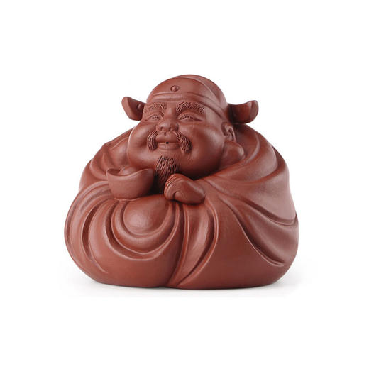 智慧 紫砂茶宠财神摆件可养宜兴手工精品茶玩茶盘摆设茶玩 商品图0