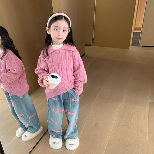 【牛仔裤总动员！时尚潮流】秋季女童秋款牛仔裤，流行元素与时尚灵感交织，展现无尽魅力lm 商品图2