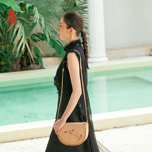 SAINTJOY/上久楷 宋锦斜背包 鹊上枝头 BWS23B0902 商品图8