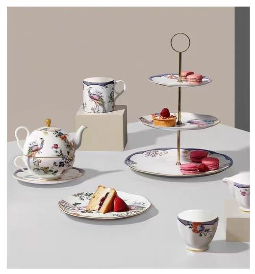 【6F】WEDGWOOD威基伍德 幸运彩雀一人悦享580ml子母壶小雀幸单杯碟 商品图2