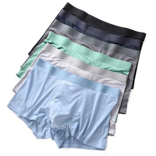 三条装 高档无痕男士平角内裤莫代尔,桑蚕丝底裆抑菌 商品图4