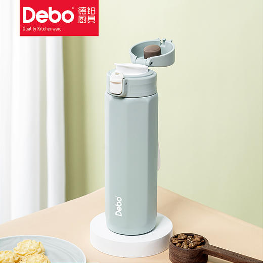 Debo德铂尤德尔316不锈钢保温杯八角菱形保温杯弹跳杯 商品图2