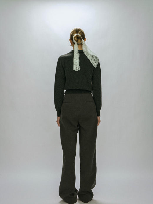 Viktoria Chan｜AW23087 Amalia polo cashmere  TOP [ 灰 / 黄] 商品图7