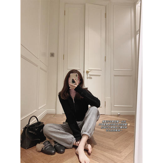 XS码 金蘑菇菇 礼拜五的快乐修狗 / 舒适慵懒线 拉链小开衫+运动裤套装 商品图0