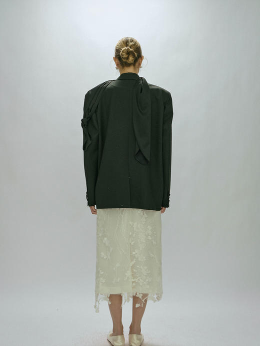 Viktoria Chan｜AW23045 Amalia wide shoulder blazer  [  黑  / 灰 ] 商品图2