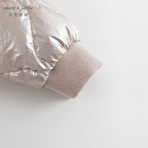 马克珍妮冬装新款 女童时尚金属色加厚保暖羽绒服221661 商品图4