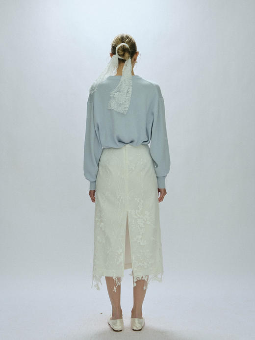 Viktoria Chan｜AW23047  Amalia lace midi skirt  [ 白 ] 商品图5