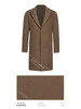 Stylbiella 10%羊绒90%羊毛卡其色插肩袖切斯菲尔德大衣 商品缩略图2