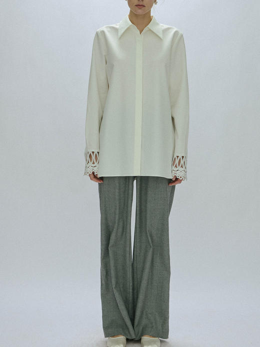 Viktoria Chan｜AW23025 Amalia long shirt [ 白 ] 商品图1