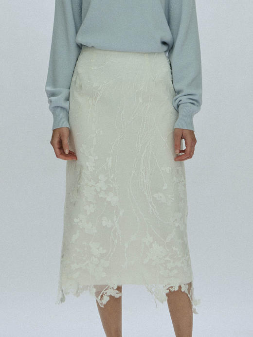 Viktoria Chan｜AW23047  Amalia lace midi skirt  [ 白 ] 商品图2