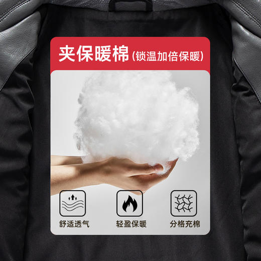 超大码【实体店同款】【新款DPX】大依优型大码翻领皮棉衣夹克工装棉服外套加肥加大肥佬休闲上衣男士胖子时尚 商品图2