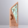 创意实木奖杯定制定做高档树脂奖牌纪念奖座企业颁奖优秀员工刻字 商品缩略图6